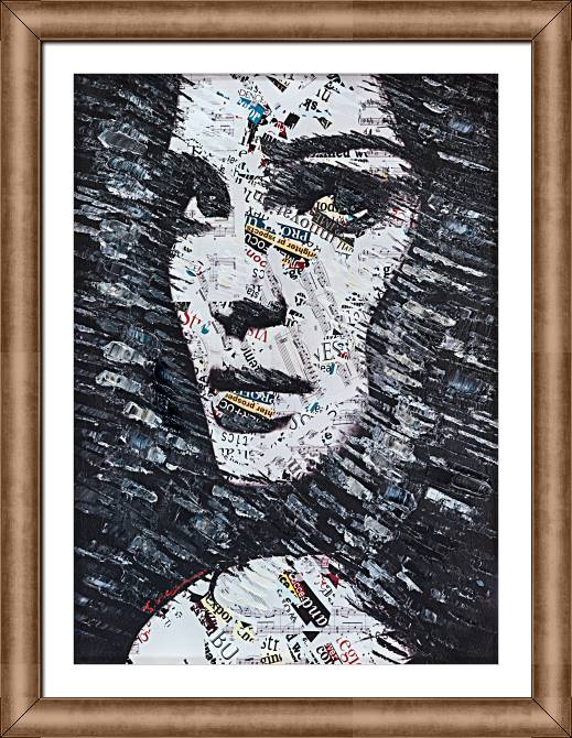 Картины в рамке, багете Girl portrait black and white