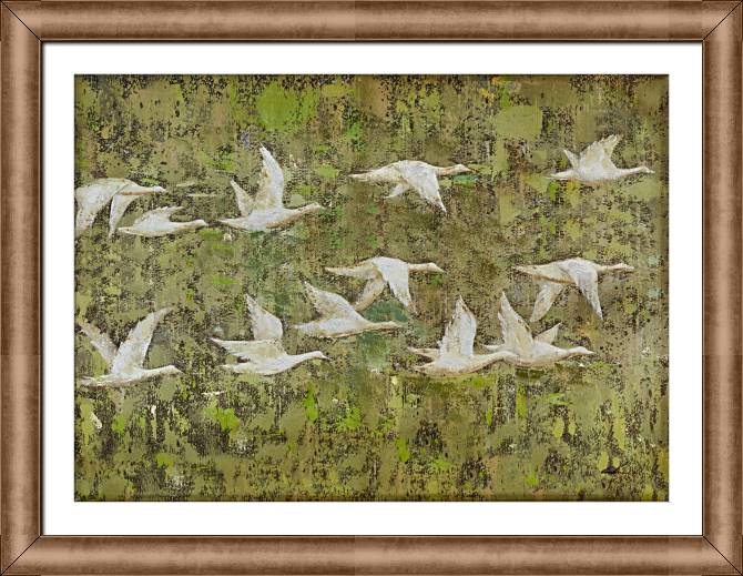 Картины в рамке, багете A flock of ducks