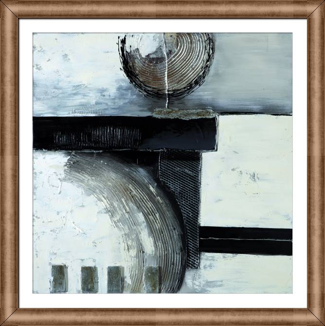 Картины в рамке, багете Abstraction black pieces
