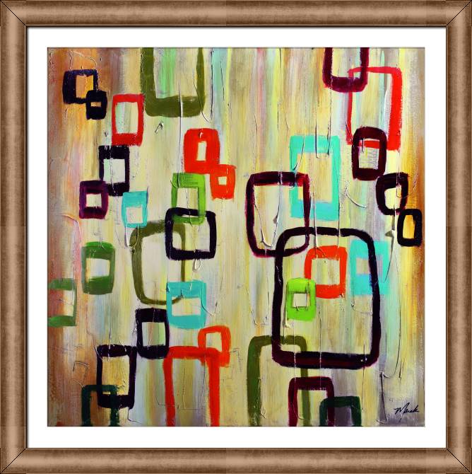 Картины в рамке, багете Colored chain