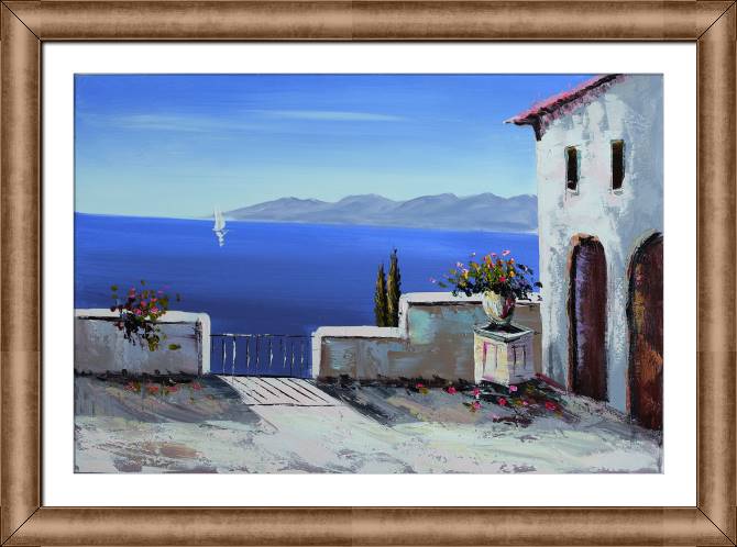 Картины в рамке, багете Terrace in the Italian countryside