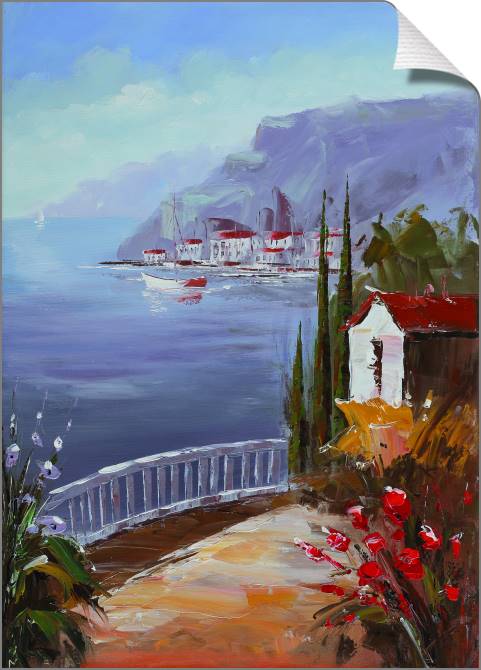 Купить и печать на заказ Картины на холсте Вид на побережье