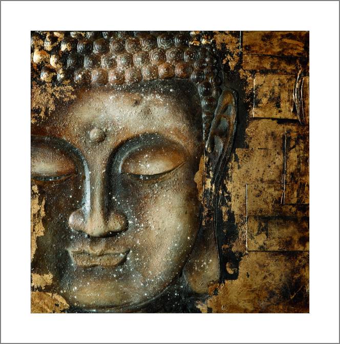 Купить и печать на заказ Картины, фото с паспарту Бронзовый Будда