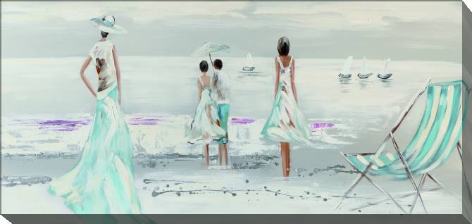 Картины на холсте Waiting by the sea panorama