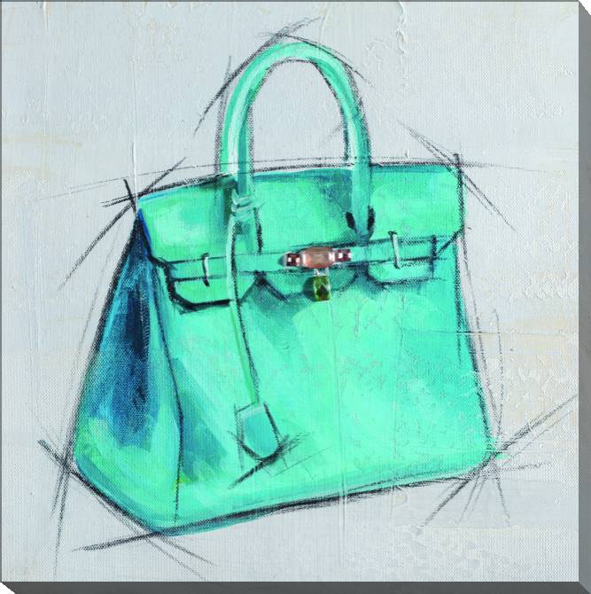 Paintings on canvas Blue handbag