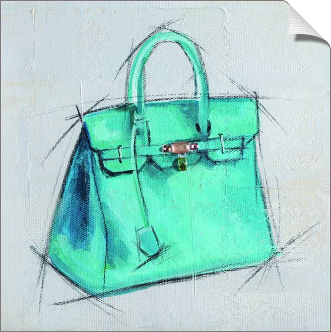 Купить и печать на заказ Картины на холсте Голубая сумочка