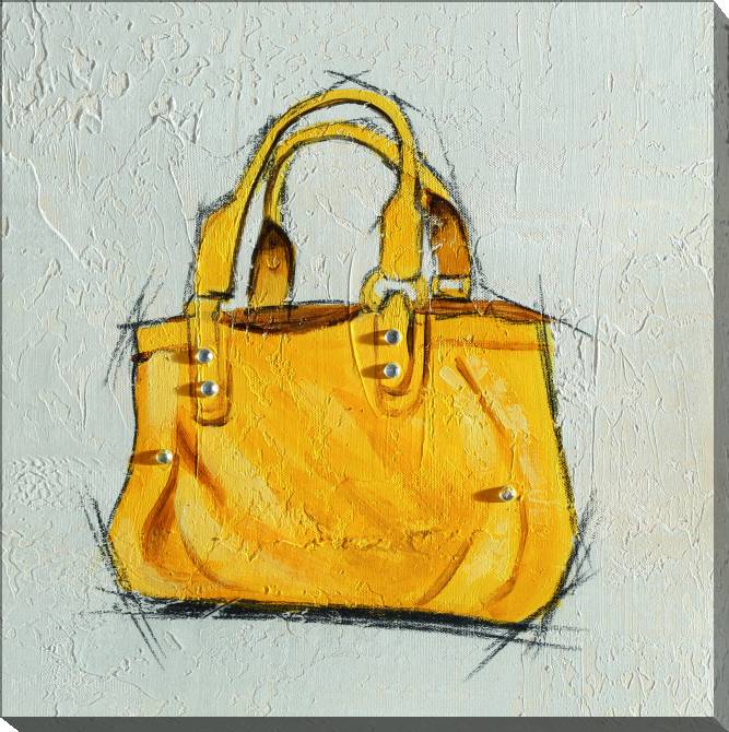 Paintings on canvas Yellow handbag