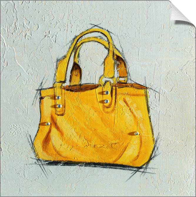 Купить и печать на заказ Картины на холсте Желтая сумочка
