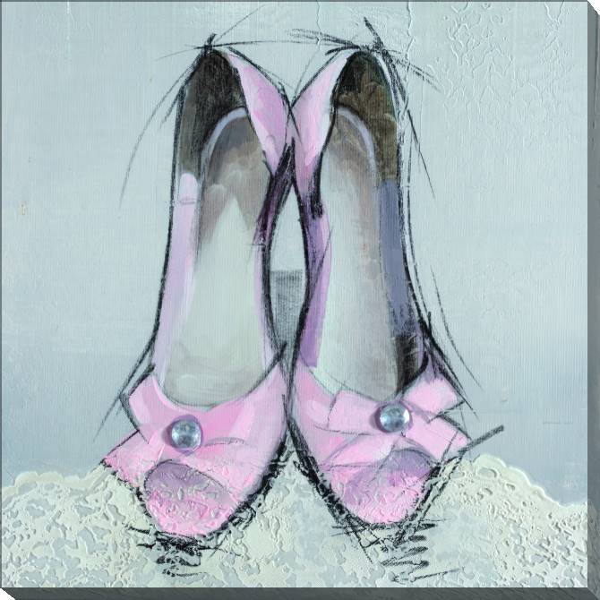 Paintings on canvas Pale pink shoes