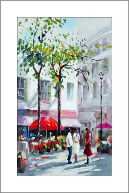 Купить и печать на заказ Картины, фото с паспарту Встречи в городе