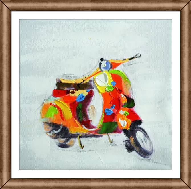 Картины в рамке, багете Colorful scooter 2