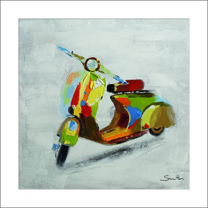 Paintings, photos from Passepartout Colorful scooter