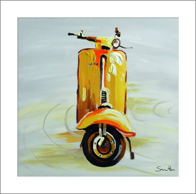Paintings, photos from Passepartout Yellow scooter