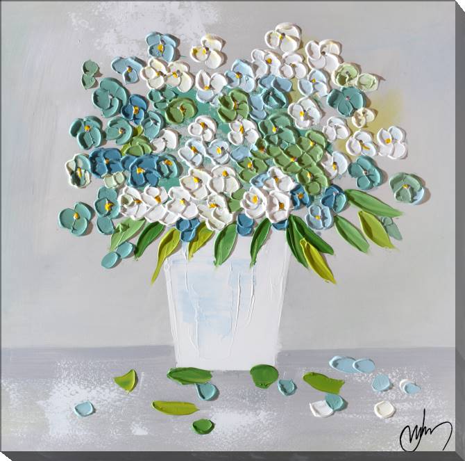 Paintings on canvas Stucco bouquet