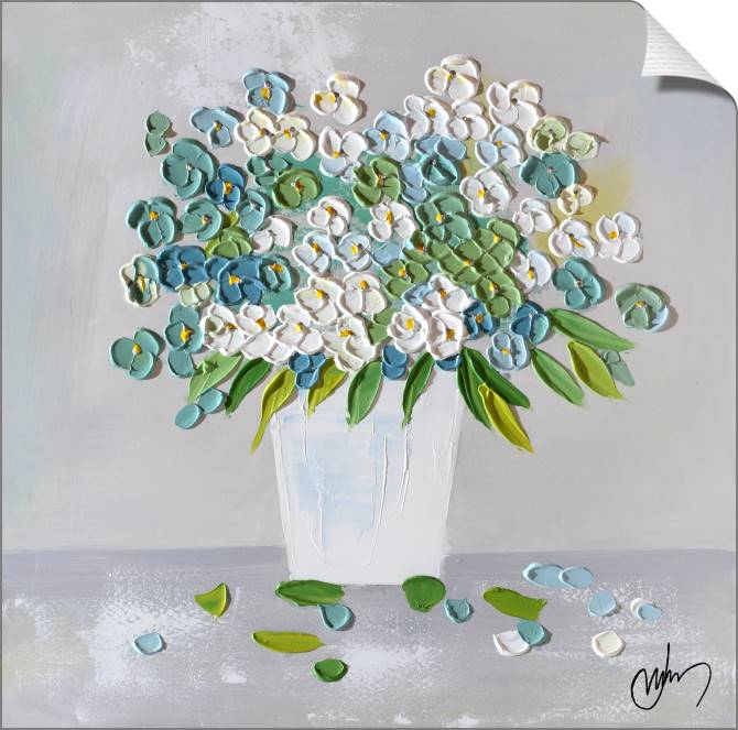 Купить и печать на заказ Картины на холсте Лепнина букет