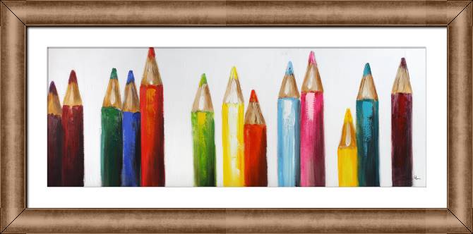 Картины в рамке, багете Colored pencils