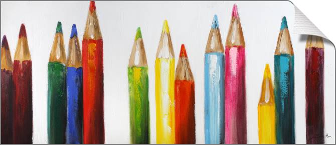 Купить и печать на заказ Картины на холсте Цветные карандаши