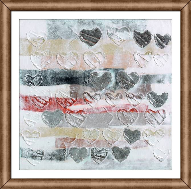Картины в рамке, багете Pattern from hearts