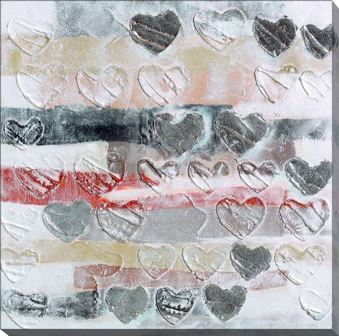 Paintings on canvas Pattern from hearts