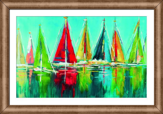 Картины в рамке, багете Colourful sails