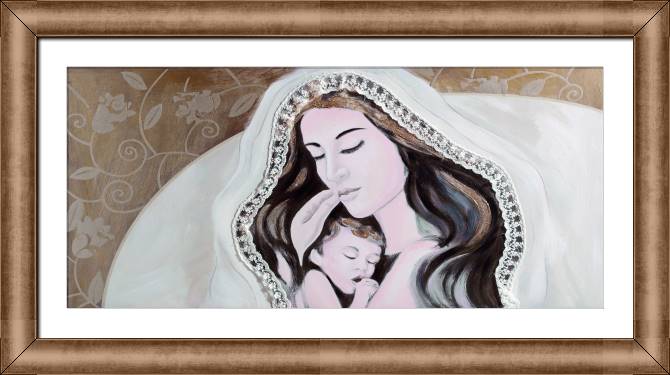 Картины в рамке, багете Mother with baby 2