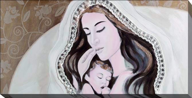 Paintings on canvas Mother with baby 2