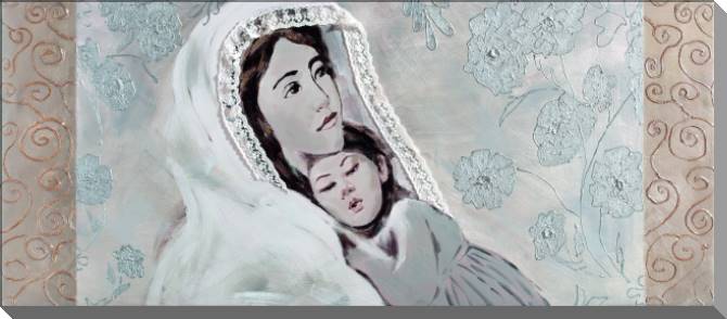 Paintings on canvas A mother and her child