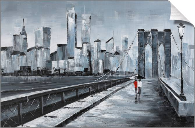 Купить и печать на заказ Картины на холсте Прогулка по мосту