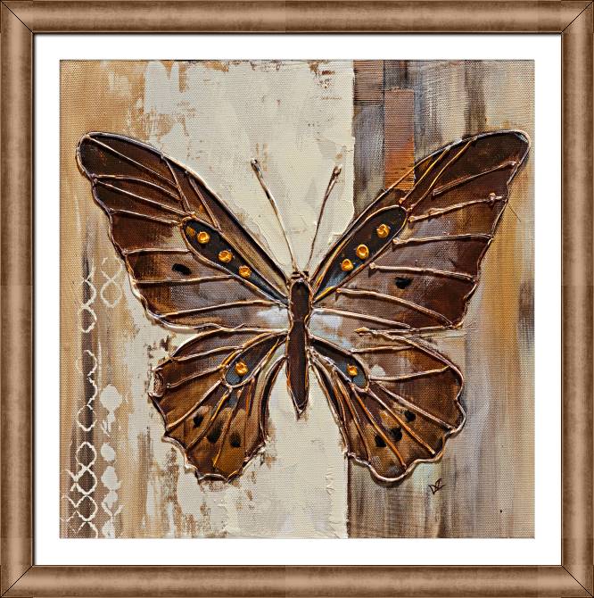 Картины в рамке, багете Butterfly bronze