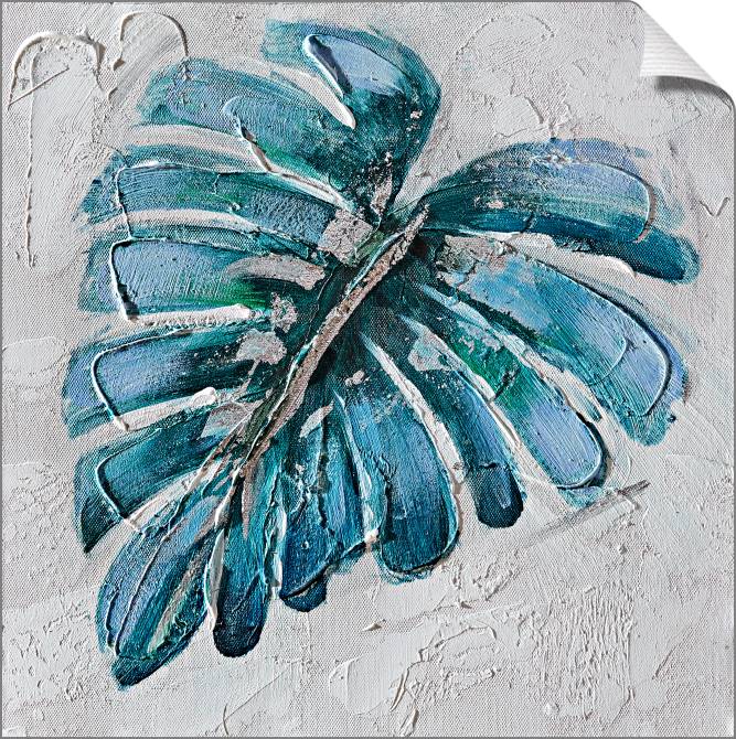 Картины на холсте Tropical leaf blue