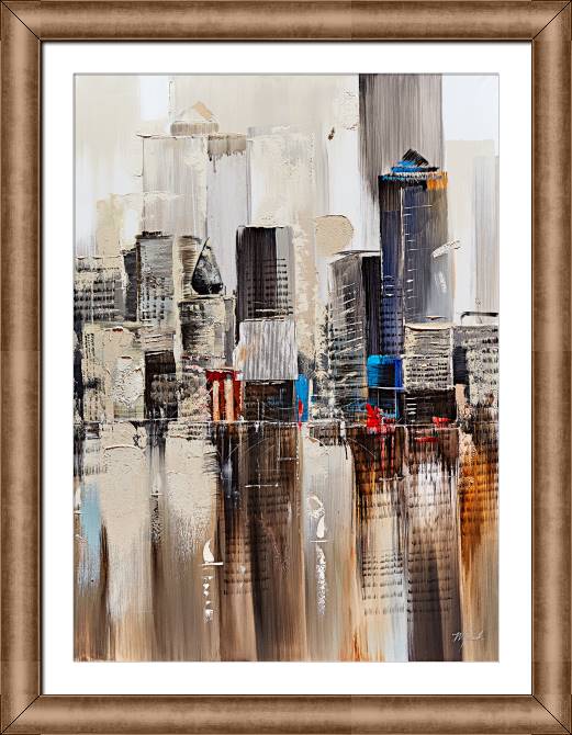 Картины в рамке, багете The reflection of the city 2