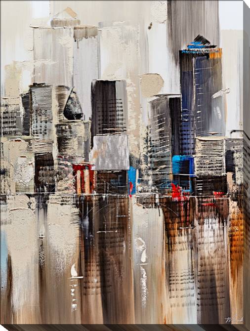 Paintings on canvas The reflection of the city 2