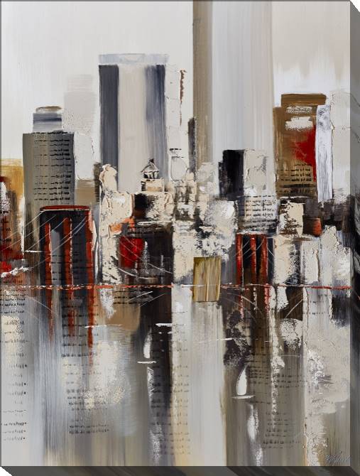 Paintings on canvas The reflection of the city