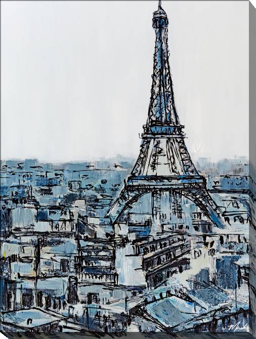 Paintings on canvas Paris from the heights