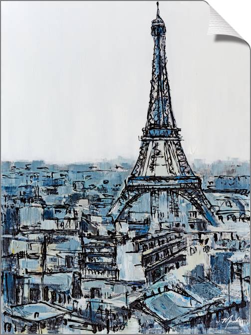 Купить и печать на заказ Картины на холсте Париж с высоты