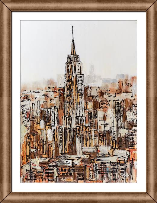 Картины в рамке, багете New York from heights