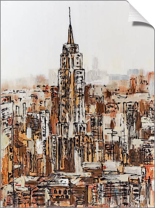 Купить и печать на заказ Картины на холсте Нью-Йорк с высоты