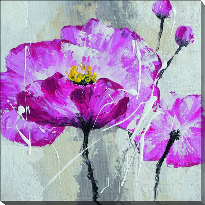 Paintings on canvas Raspberry flowers and buds