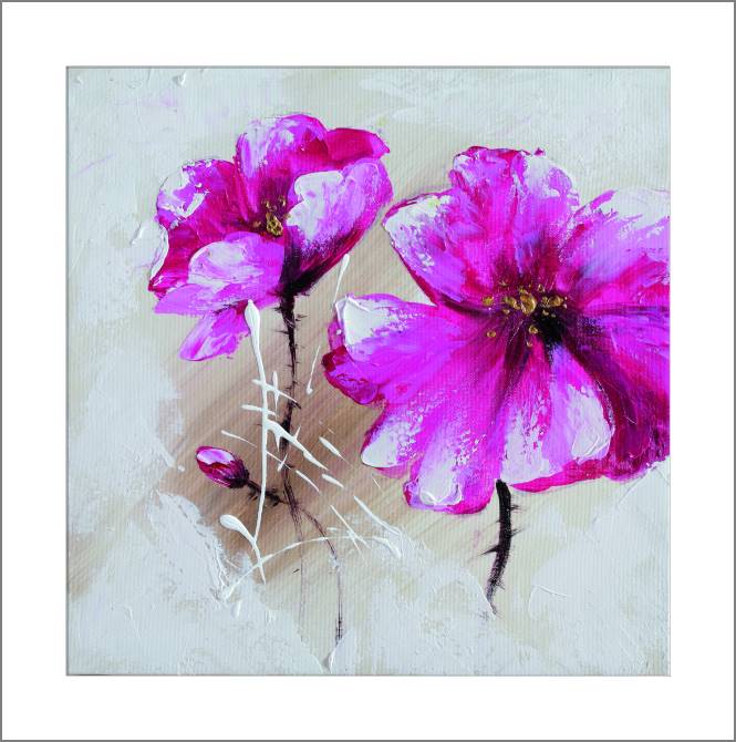 Купить и печать на заказ Картины, фото с паспарту Малиновые цветы