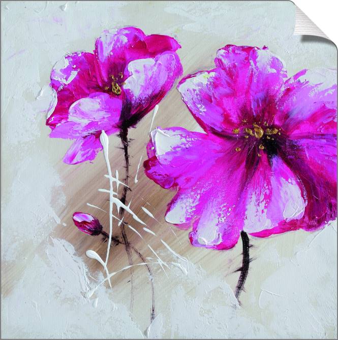 Картины на холсте Crimson flowers