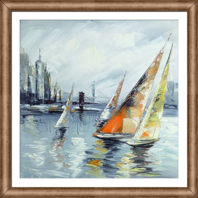 Картины в рамке, багете Sailboats 3