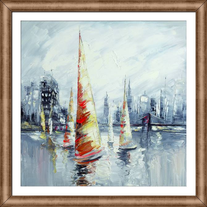 Картины в рамке, багете Sailboats 2