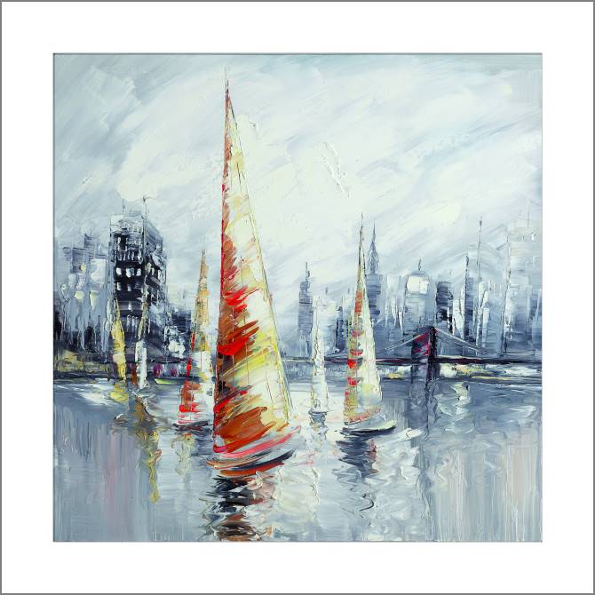 Купить и печать на заказ Картины, фото с паспарту Парусники 2