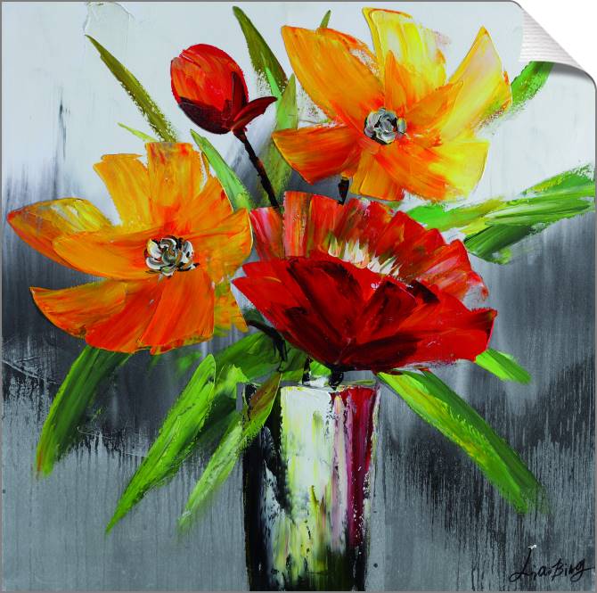 Купить и печать на заказ Картины на холсте Яркие тюльпаны