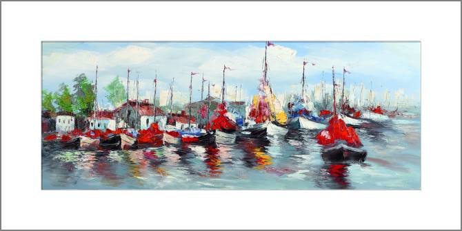 Купить и печать на заказ Картины, фото с паспарту Корабли