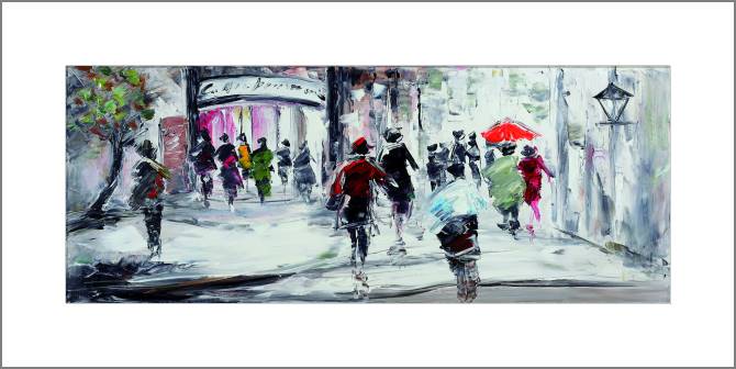 Купить и печать на заказ Картины, фото с паспарту Городская улица