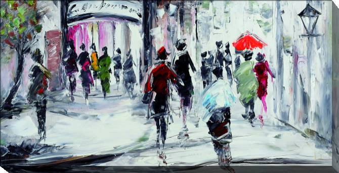 Paintings on canvas City street