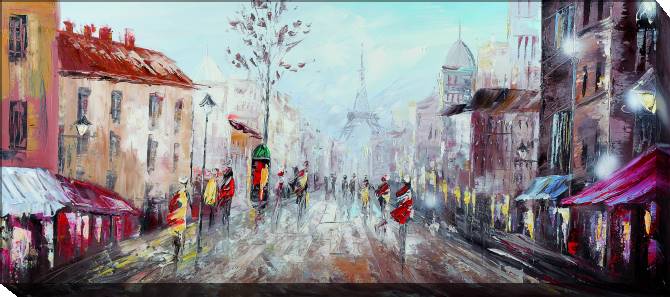 Paintings on canvas Day city