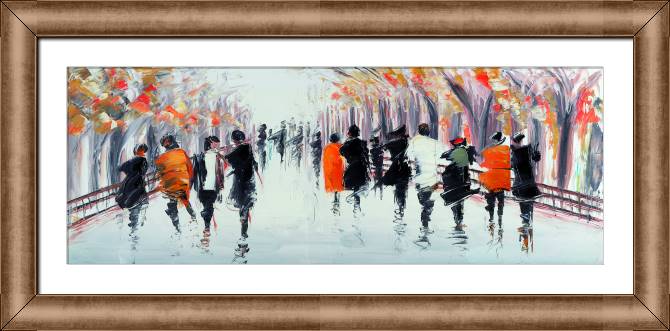 Картины в рамке, багете Black and orange style