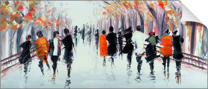 Купить и печать на заказ Картины на холсте Черно-оранжевый стиль